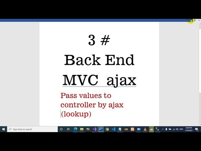 3 # Back End look up MVC ajax post parameters to controller