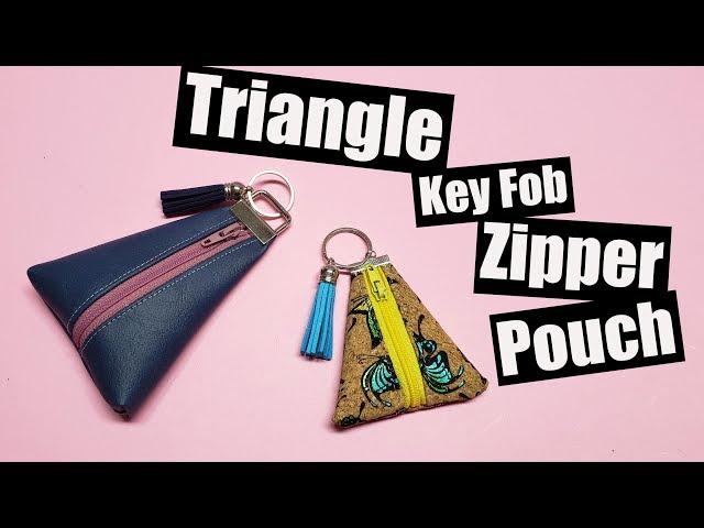 Key Fob Triangle Zipper Pouch - Free PDF