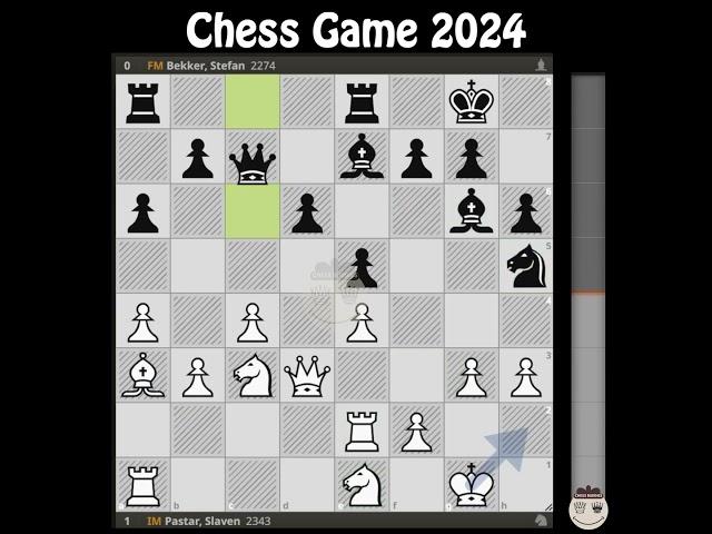 Pastar, Slaven - Bekker, Stefan || Tata Steel Top Tienkamp 2024 @chessbuddies  #TataSteel