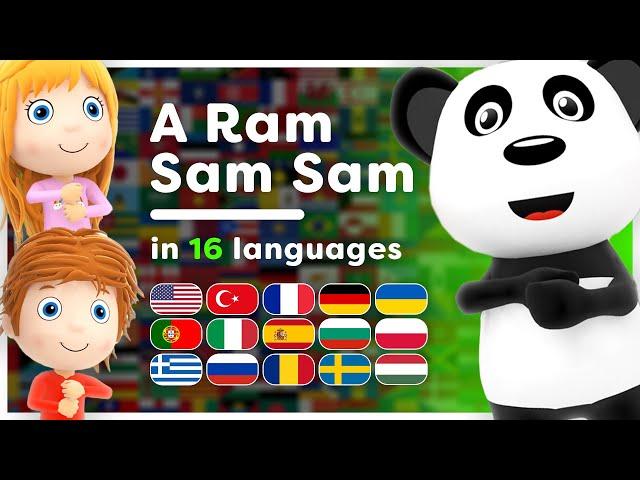 ⭐ A Ram Sam Sam  All languages!  Compilation of Nursery Rhymes  Hey Kids Worldwide