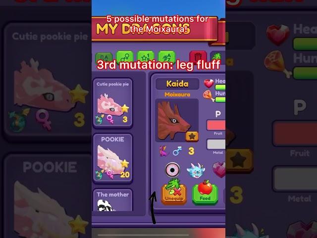 Moixaura mutations showcase! Roblox Dragon Adventures #dragonadventures #roblox #gaming