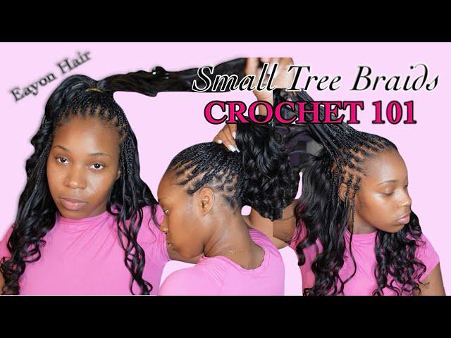 HOW TO: DIY Human Hair Crochet, Micro Braids-Tree Braids Ft. Eayonhair