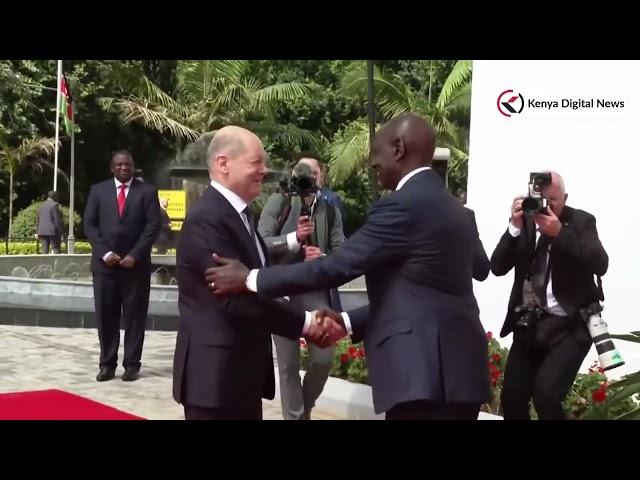 PRESIDENT RUTO RECEIVES CHANCELLOR OF GERMANY OLAF SCHOLZ AT STATE HOUSE, NAIROBI!!