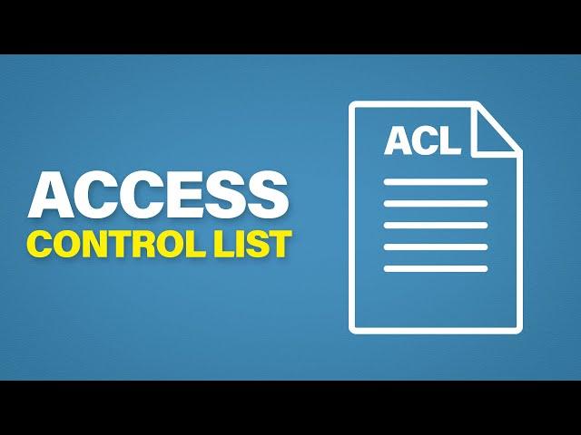 Access Control Lists | Cisco CCNA 200-301