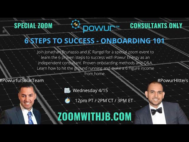 6 steps to success Getting Started with Powur