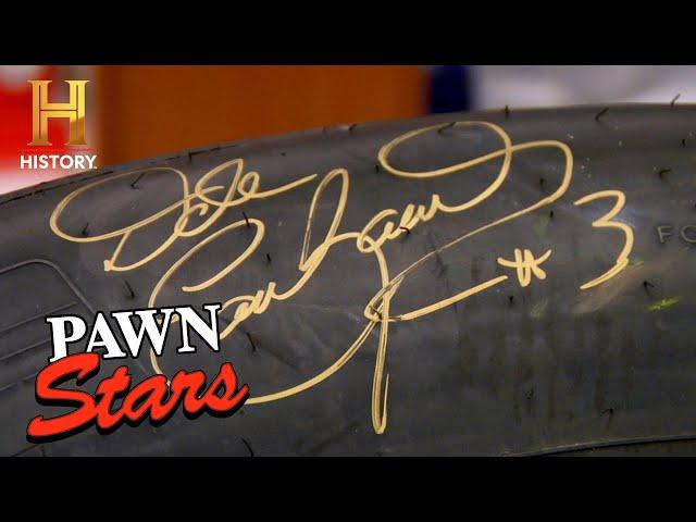 Pawn Stars: LEGENDARY Dale Earnhardt Signed Tire is A FAKE?! (Season 5)