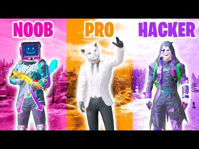 NOOB vs PRO vs HACKER in PUBG MOBILE