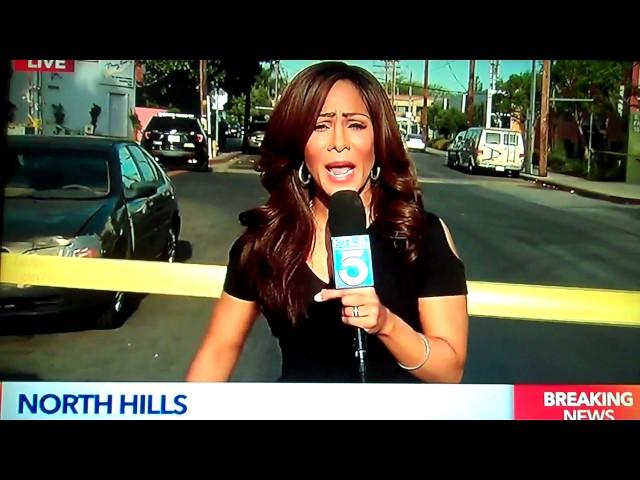 KTLA 5 Los Angeles reporter ON SCENE and has nothing to say