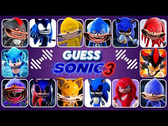 Guess Sonic Meme & Dance Challenge | Sonic The Hedgehog 3 Movie Quiz | Sonic, Shin Sonic, Sonic.Exe