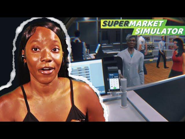 OBSESSED WITH THIS GAME!!! WE HIRED A CASHIER + A STOCKER || Supermarket Simulator PT.3