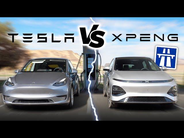 Duel autoroute - Tesla Model Y vs Xpeng G6 - QUI VA ARRIVER EN PREMIER ?