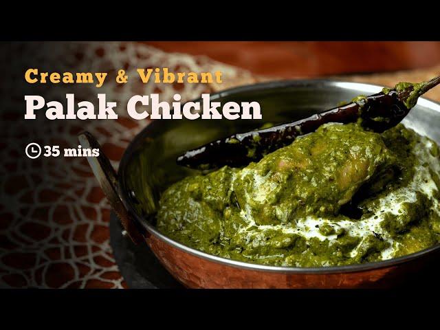 Palak Chicken | Chicken in Spinach Gravy | Chicken Saag | Punjabi Recipes | Cookd