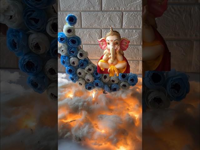 Easy Ganpati decoration idea for home|| #art #love #ganeshchaturthi #ganesha #ganapati #decoration
