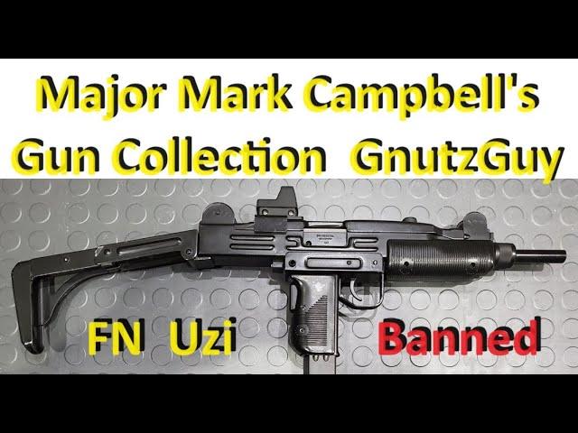 FN Uzi SMG. Major Mark Campbell's Gun Collection. Banned in Canada.