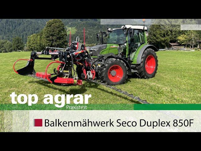 Doppelmessermähwerk  Seco Duplex 850F am Fendt im Praxiseinsatz