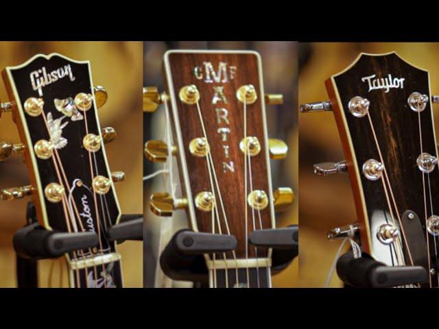 Gibson vs. Martin vs. Taylor - Expensive Acoustic Guitar Shootout!