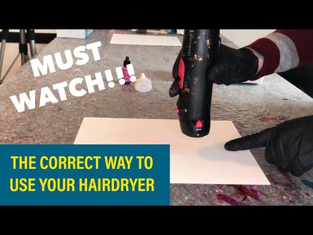 How to control alcohol ink with your hairdryer [62]