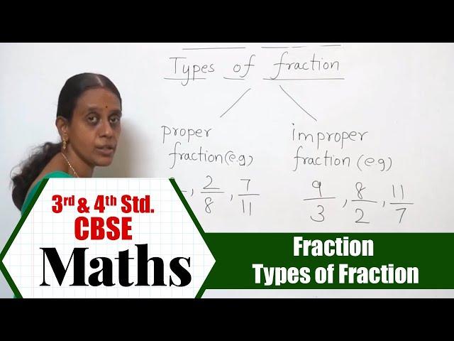 3rd & 4th STD Maths | Fraction | Types of Fraction | CBSE Syllabus Mathematics