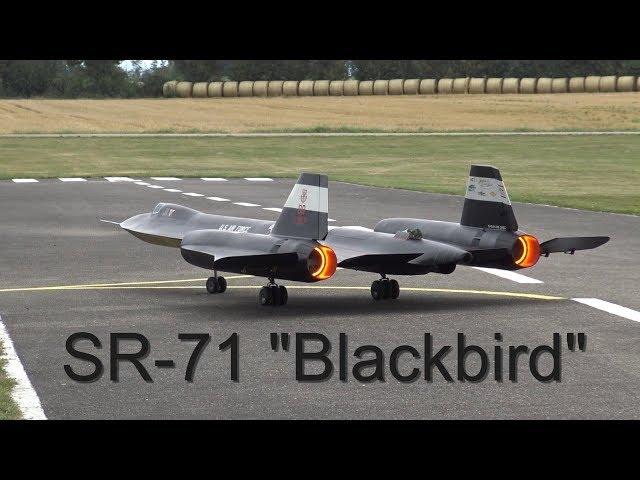 BIGGEST SR-71 "BLACKBIRD" RC-Model scale 1: 7,2 Pilot Lothar Heinrich JetCat Meeting