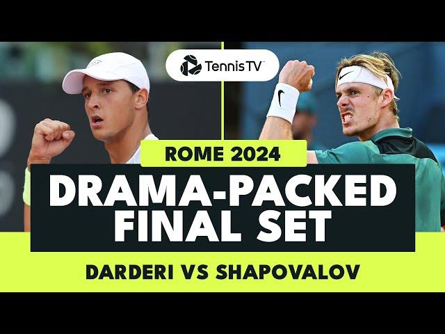 Denis Shapovalov vs Luciano Darderi DRAMATIC Final Set | Rome 2024 Highlights