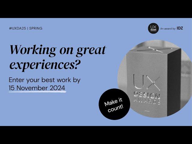 UX Design Awards 2025 - Benefits