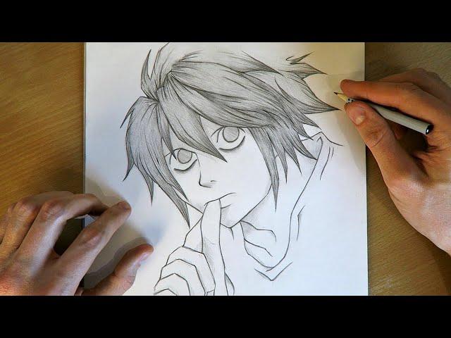 How to Draw L | Death Note | Anime Character Drawing Tutorial | Step by Step Drawing ️