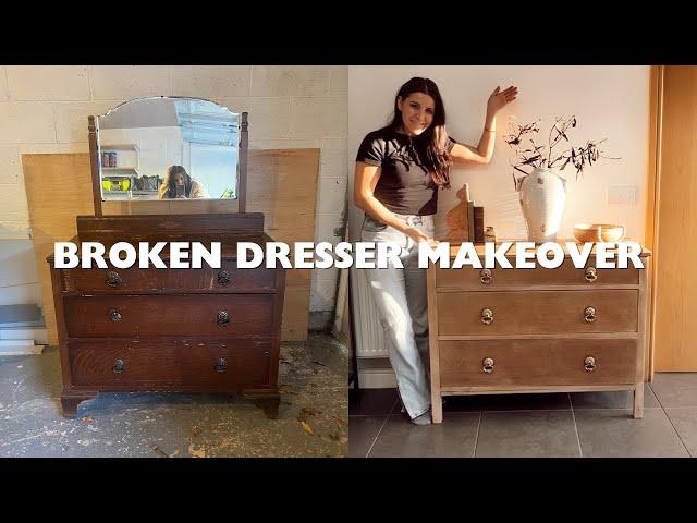 Antique Broken Dresser Makeover!