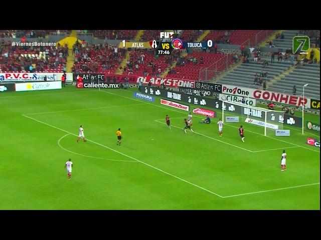 Gol de U. Cardona | Atlas 2 - 0 Toluca | Liga MX - Apertura 2018 - Jornada 11 |