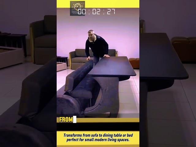 3-in-1 Convertible Sofa – From Couch to Dining Table to Bed in Seconds