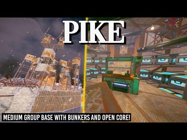 The PIKE - BEST Medium Group Base | Bunkers, Open Core, Mountain Roof | 4-8