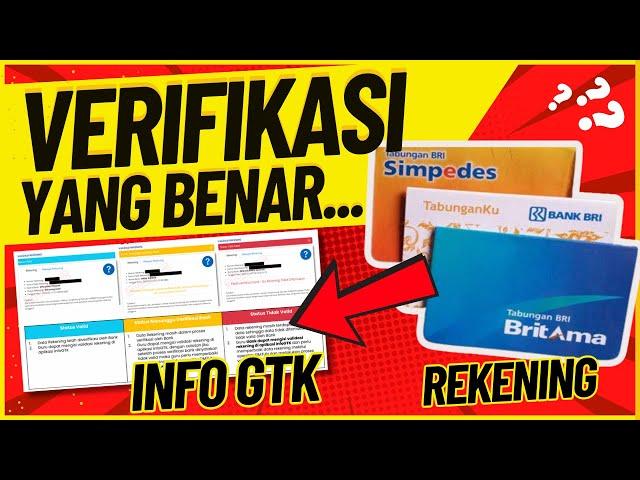 Cara verifikasi rekening di info gtk 2025 - cara verifikasi rekening bank di info gtk