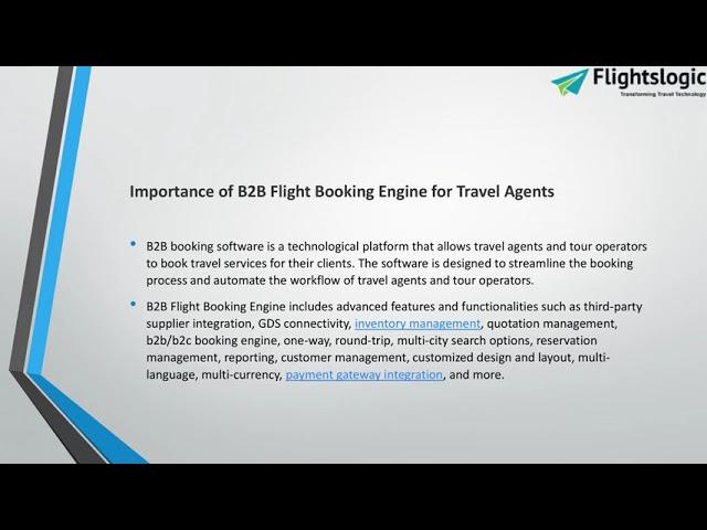 B2B Flight Booking Engine | FlightsLogic