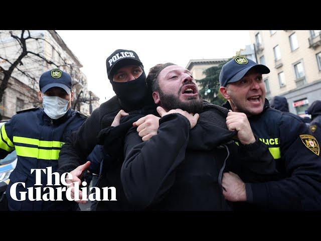 Georgia police clash with protesters denouncing disputed election result