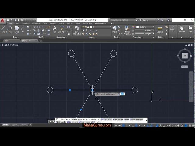 How to Use Polar Array in AutoCAD- Polar Array AutoCAD Tutorial