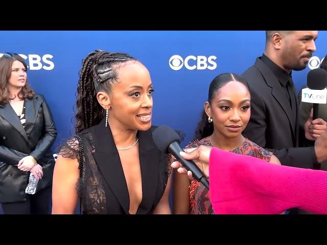 Essence Atkins and Tetona Jackson ('Poppa's House') at 2024 CBS New Fall Schedule Party red carpet