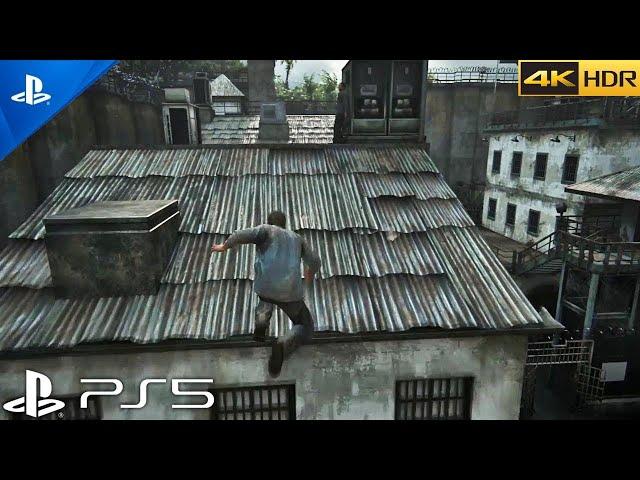 (PS5) Uncharted 4 Prison Escape Scene | The most ICONIC Mission in Uncharted EVER [4K HDR]