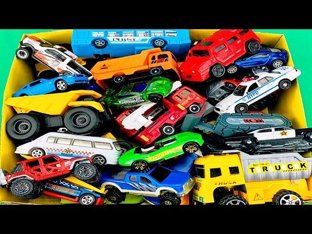 Carros y Camiones de Construcción - Caja de Coches para Niños - Colección de Juguetes Infantiles