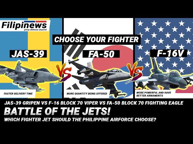 BATTLE OF THE JETS: F-16 VS GRIPEN VS FA-50. WHICH FIGHTER SHOULD THE PHILIPPINE AIRFORCE CHOOSE?