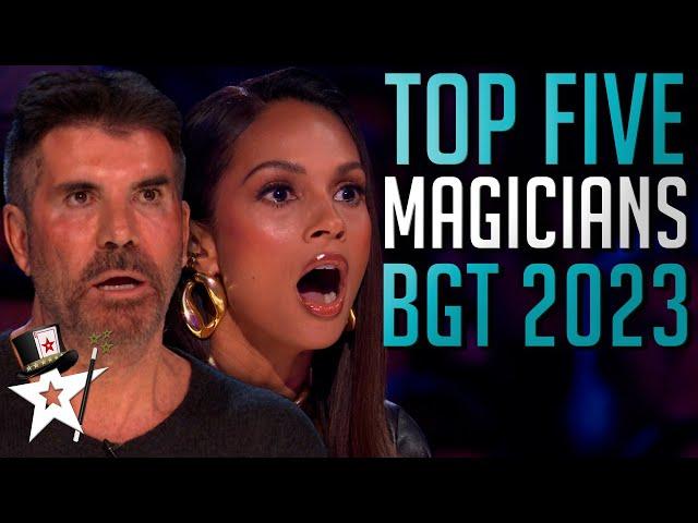 TOP FIVE BEST MAGICIANS 2023 - Britain's Got Talent! These Auditions STUNNED The Judges