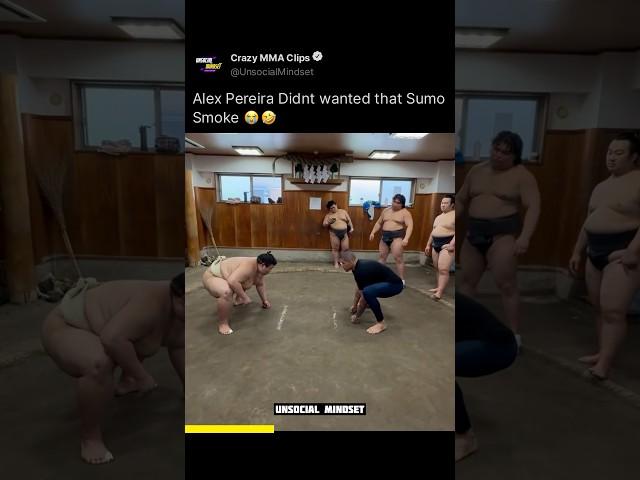Alex Pereira sumo wrestling in Japan!  #ufc #unsocialmindset #alexpereira #chama