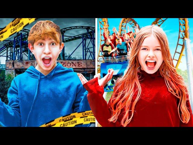 RIDING EVERY RIDE IN EPIC THEME PARK WITH BEST FRIEND!