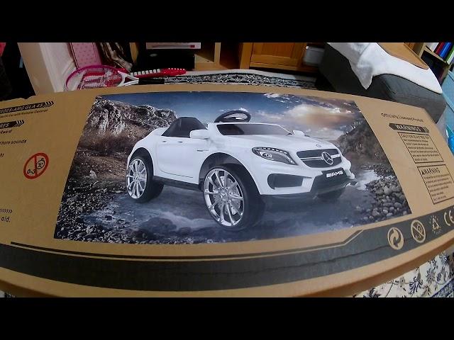 UNBOXING MERCEDES-BENZ AMG 6V KIDS LED LIGHTS REMOTE CONTROL MP3 CAR