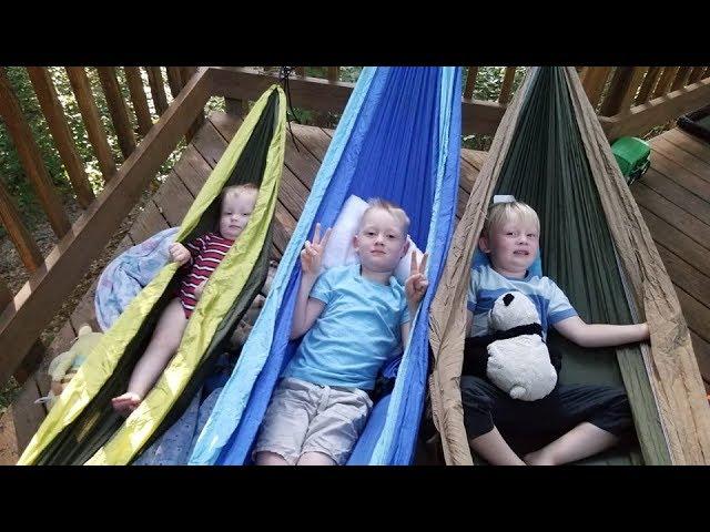 4-Man Solo Camping - Extreme Back Deck Survival!!!! Hammock camping