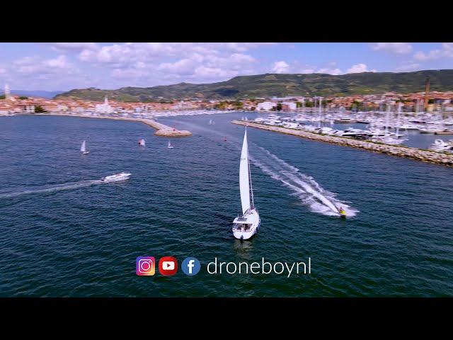 Amazing drone shots sailboats - Slovenia Koper - relaxing sounds - droneboynl - 4K