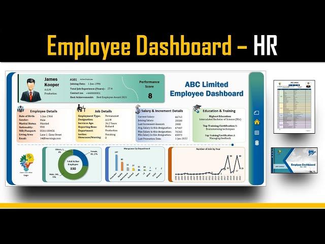 Employee Dashboard in Excel