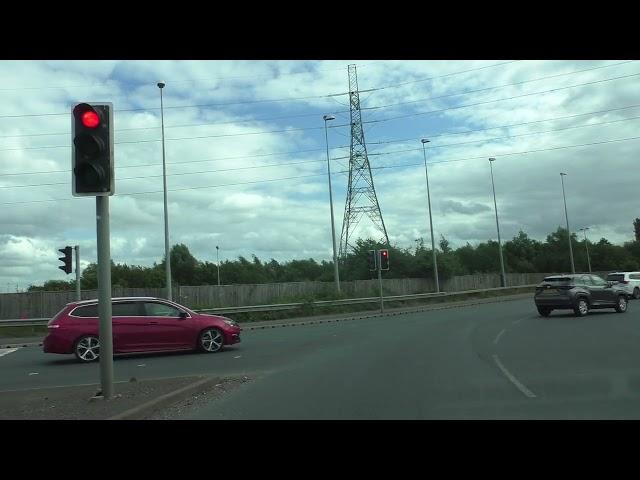 Driving On The A460 From Cannock To M6 Motorway Junction 11 Wolverhampton, England 2nd July 2023