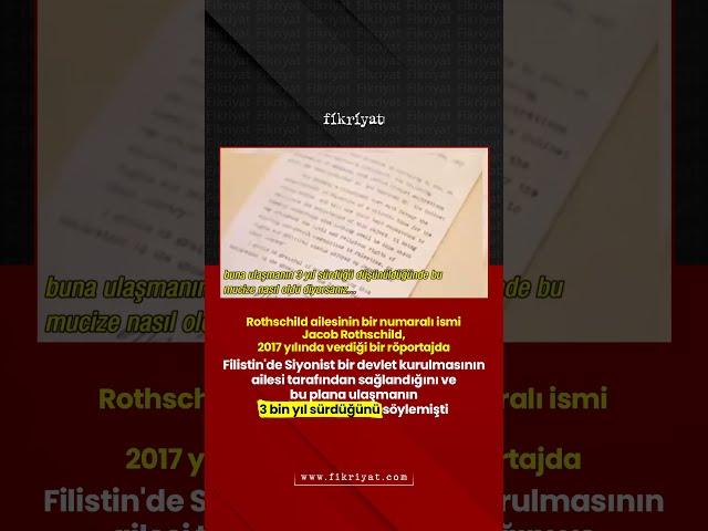İsrail'in kuruluş Sürecine Giden Yolu Lord Rotschild Anlatmıştı #shorts