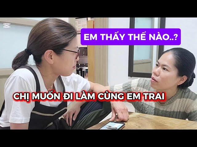 THẤY EM TRAI ĐI LÀM CÓ TIỀN..CHÂU CŨNG MUỐN ĐI THEO EM LÀM NÊN HỎI XIN Ý GIA ĐÌNH  CHỒNG...
