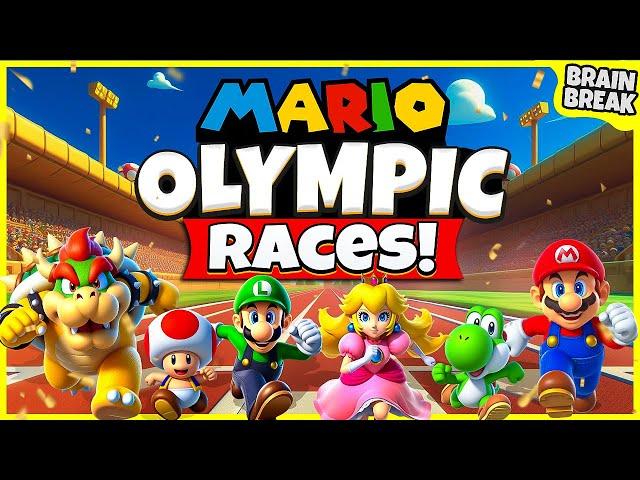 Mario Olympic Races! | Brain Breaks For Kids | Games For Kids | Just Dance | Danny GoNoodle