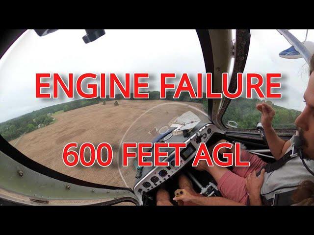 CATASTROPHIC ENGINE FAILURE - Raw footage - landing in a corn field.